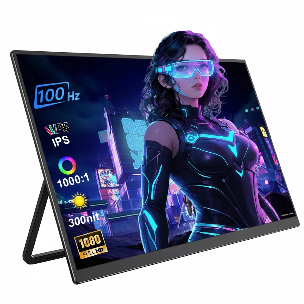 NNEOBA 21.5" Portable Monitor – Full HD 1080P 100Hz IPS USB-C HDMI Display