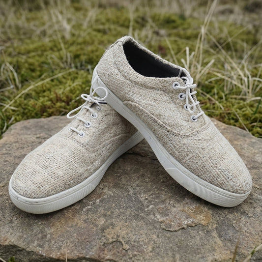 Organic Hemp Sneakers – Hemp Shoes Australia Beige Lace-Up