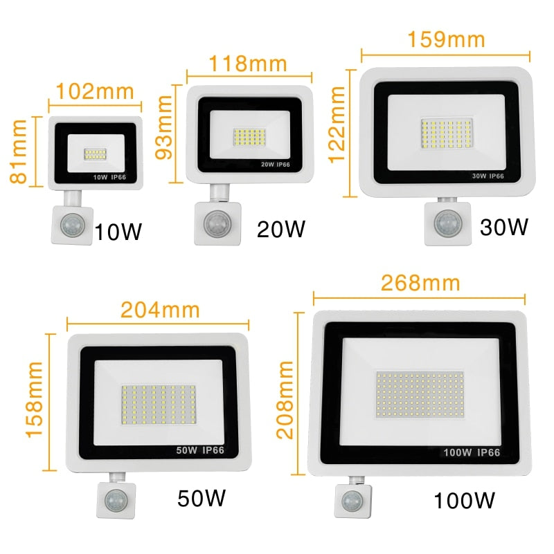 PIR Motion Sensor Waterproof LED Spotlight