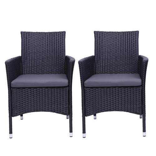 2pcs Single Backrest Chairs Rattan Sofa