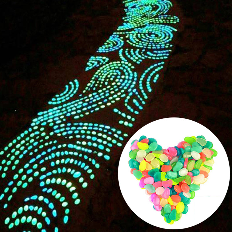 Garden Glowing in the Dark Stone for Decoration Set 200 Pcs