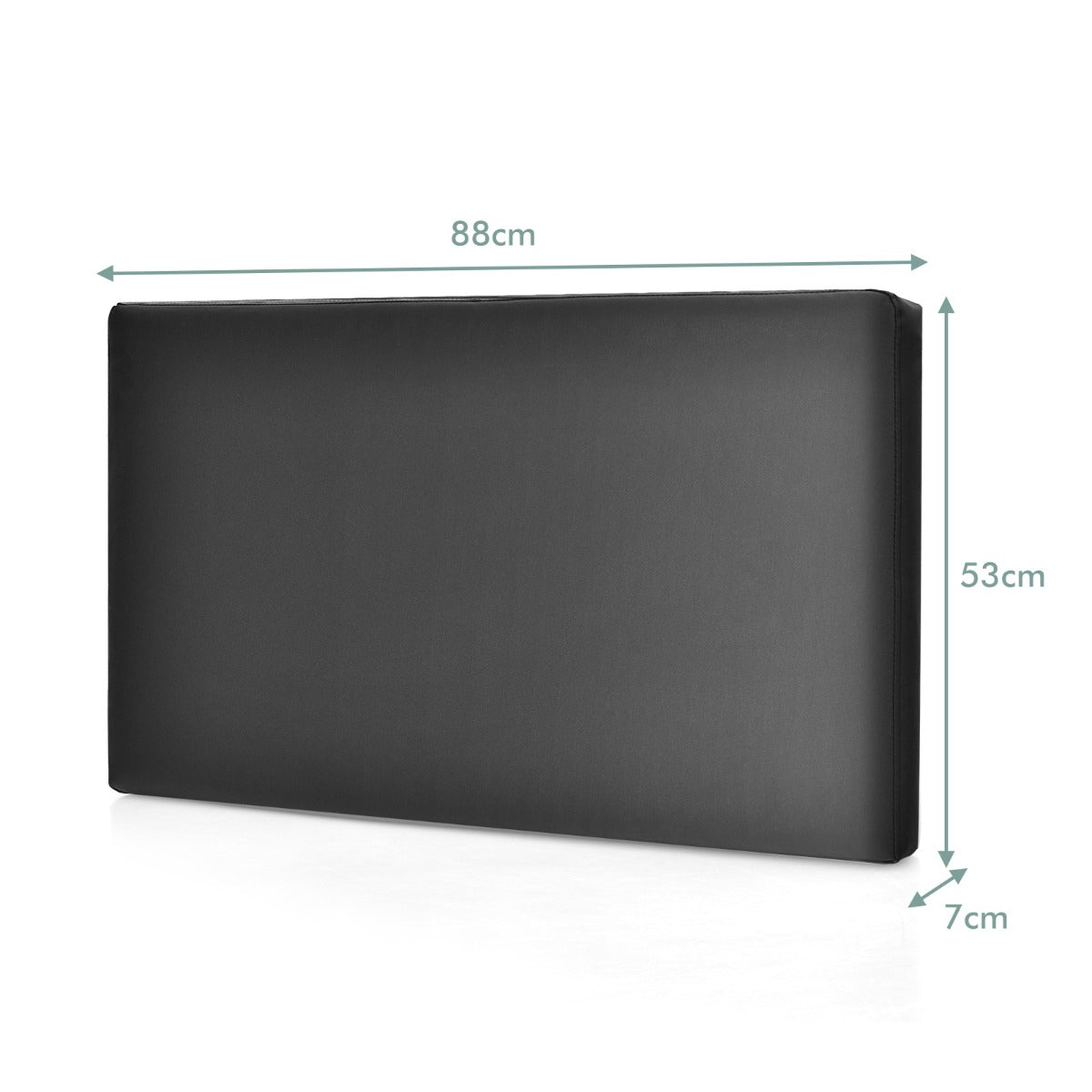 NNECW Twin Size Wall-mounted Headboard for Bedroom &amp Guest Room-Black-PU &amp sponge &amp MDF