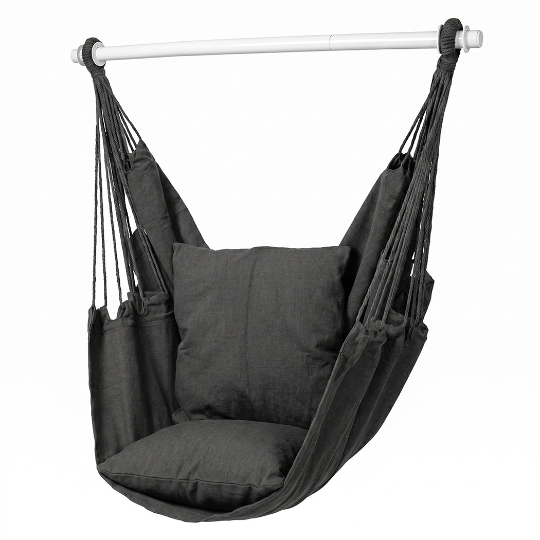 Mountview Garden Hammock Chair Hanging Swing Seat 2 Cushions Outdoor Camping