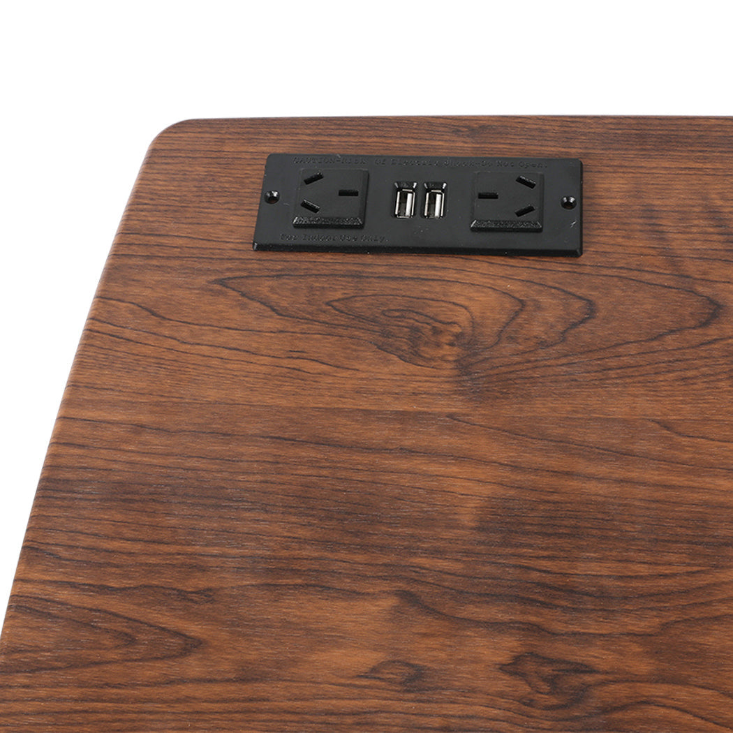 Levede Standing Desk Height Adjustable Brown